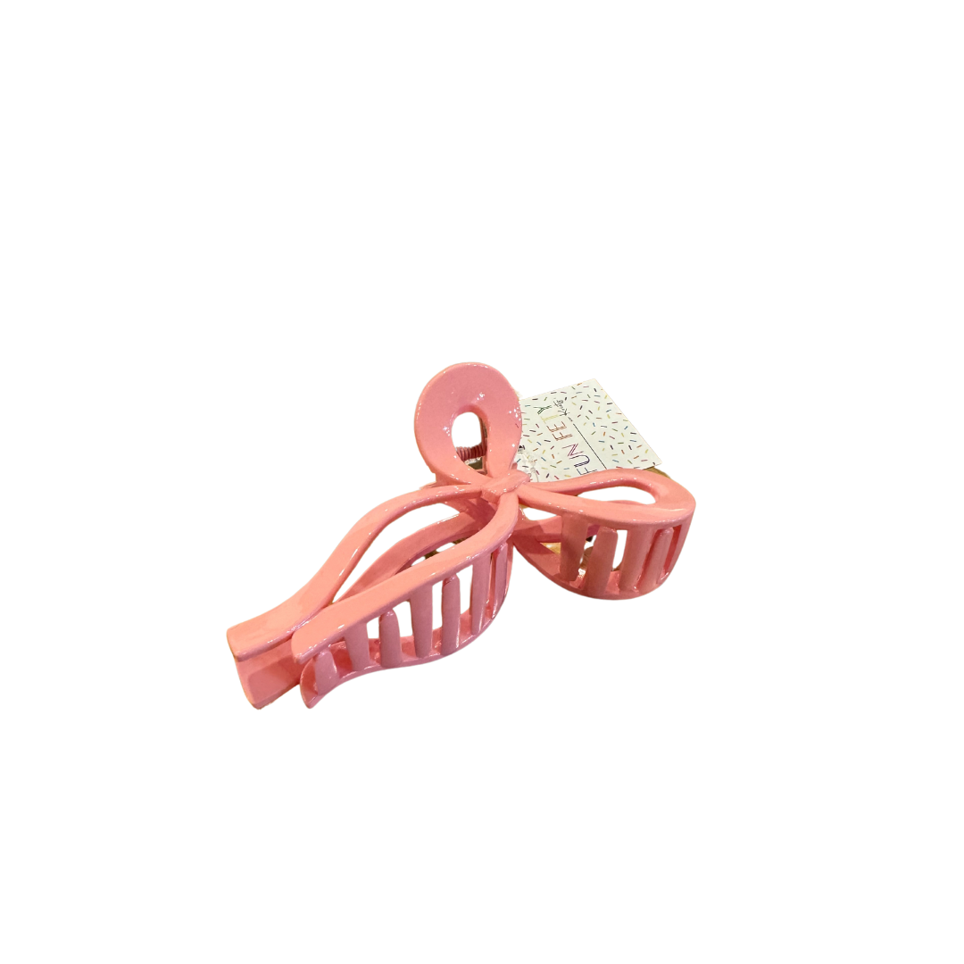 Pink Bow Claw Clip
