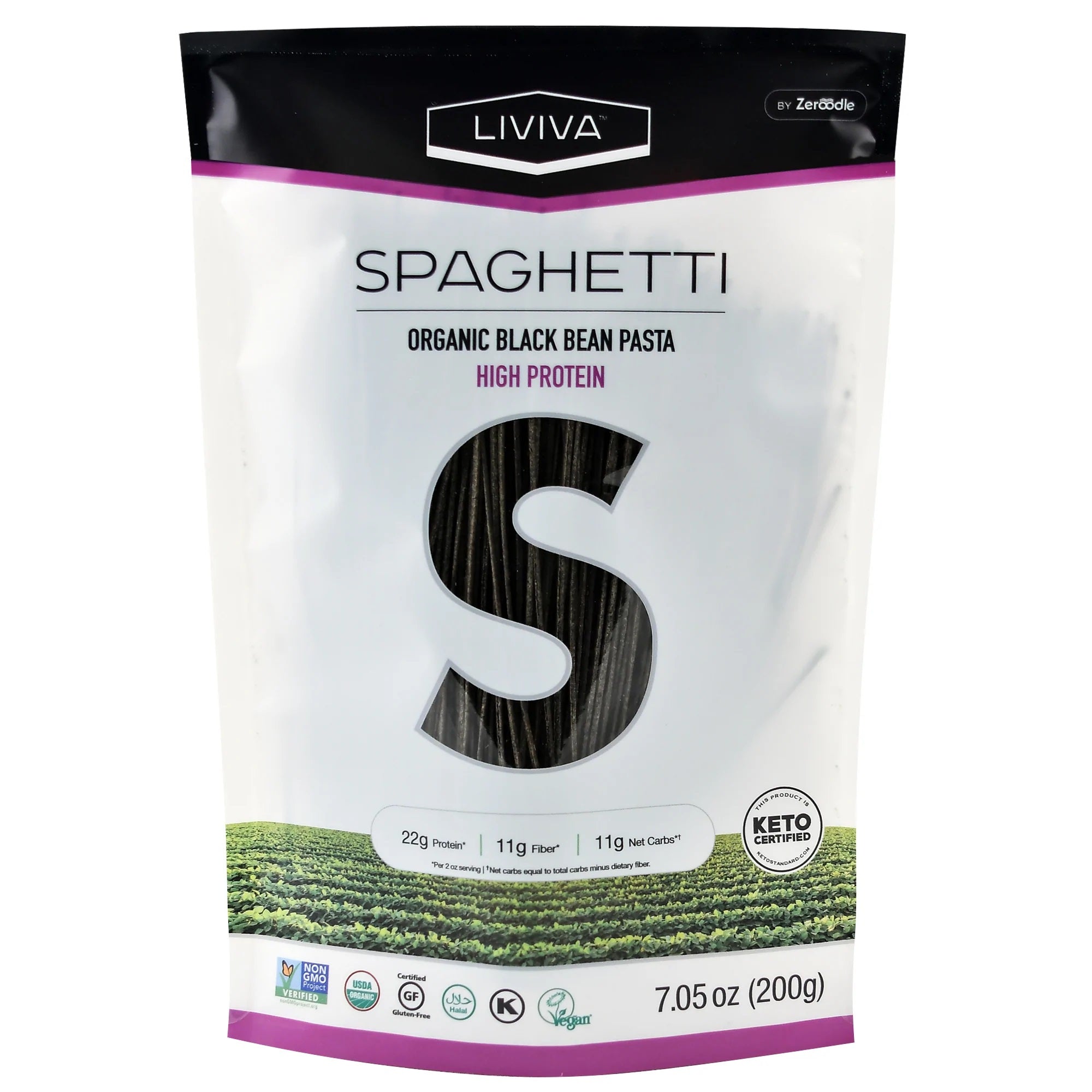 Liviva Organic Black Bean Protein Pasta - Spaghetti