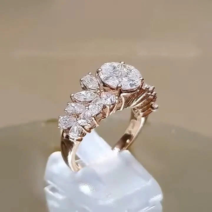 3.95 Carat Round Cut Engagement Ring