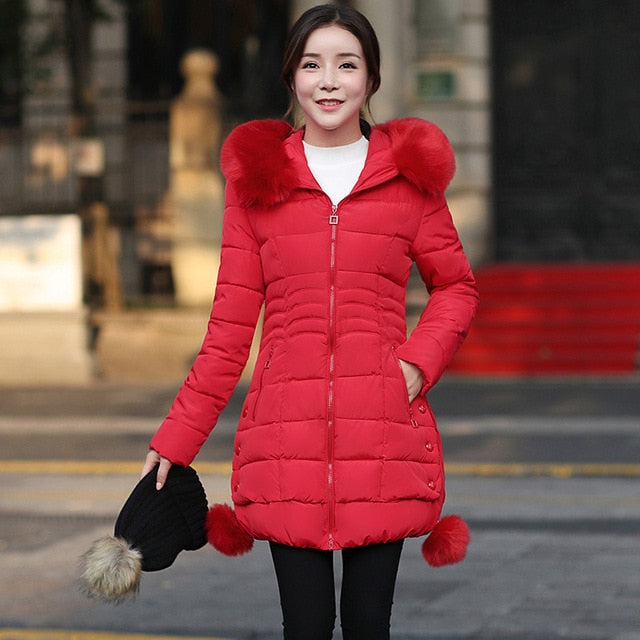 Faux Fur Parkas Women Down Jacket Winter Jacket Women Thick Snow Wear Winter Coat Lady Clothing Female Jackets Parkas