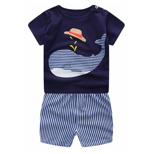 Newborn Baby Whale Shirt w/Shorts