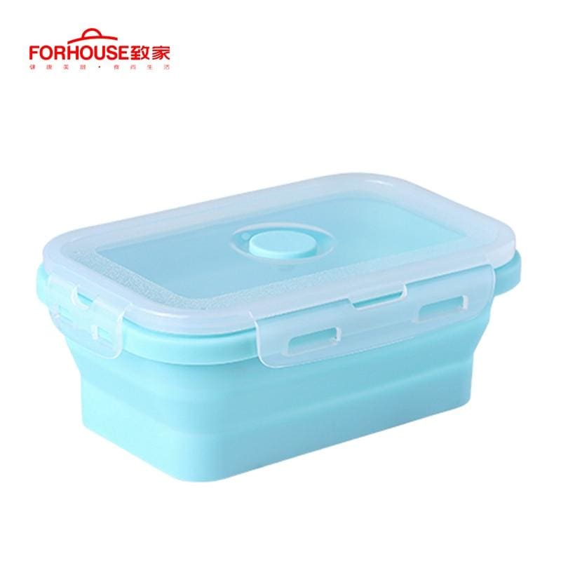 Silicone Lunch Box Food Storage Container Bento BPA Free Microwavable Portable