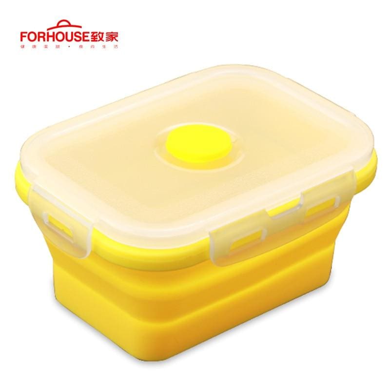 Silicone Lunch Box Food Storage Container Bento BPA Free Microwavable Portable