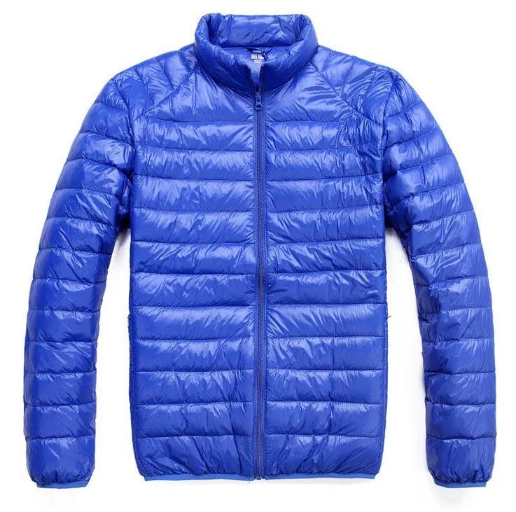 Men Winter Puffer Jacket 2024 New Ultra Light 90% White Duck Down Jackets Casual Portable Winter Coat for Men 4XL 5XL 6XL