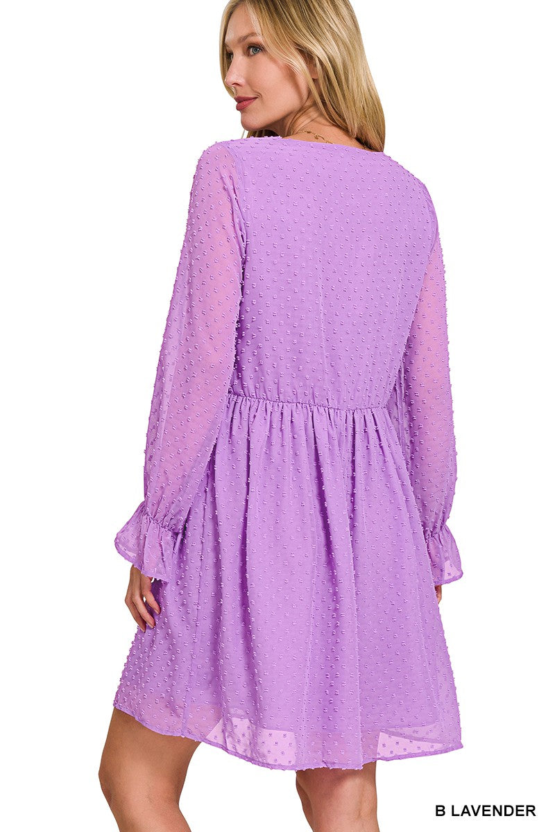 Lavender Swiss Dot Dress