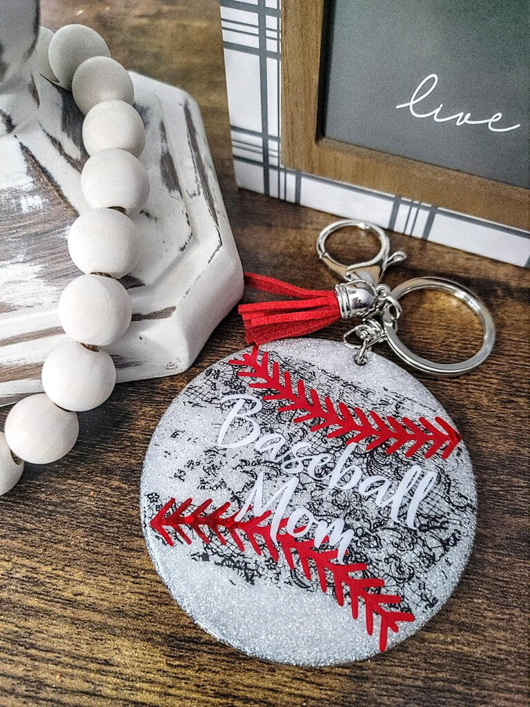 Baseball Mom Keychain