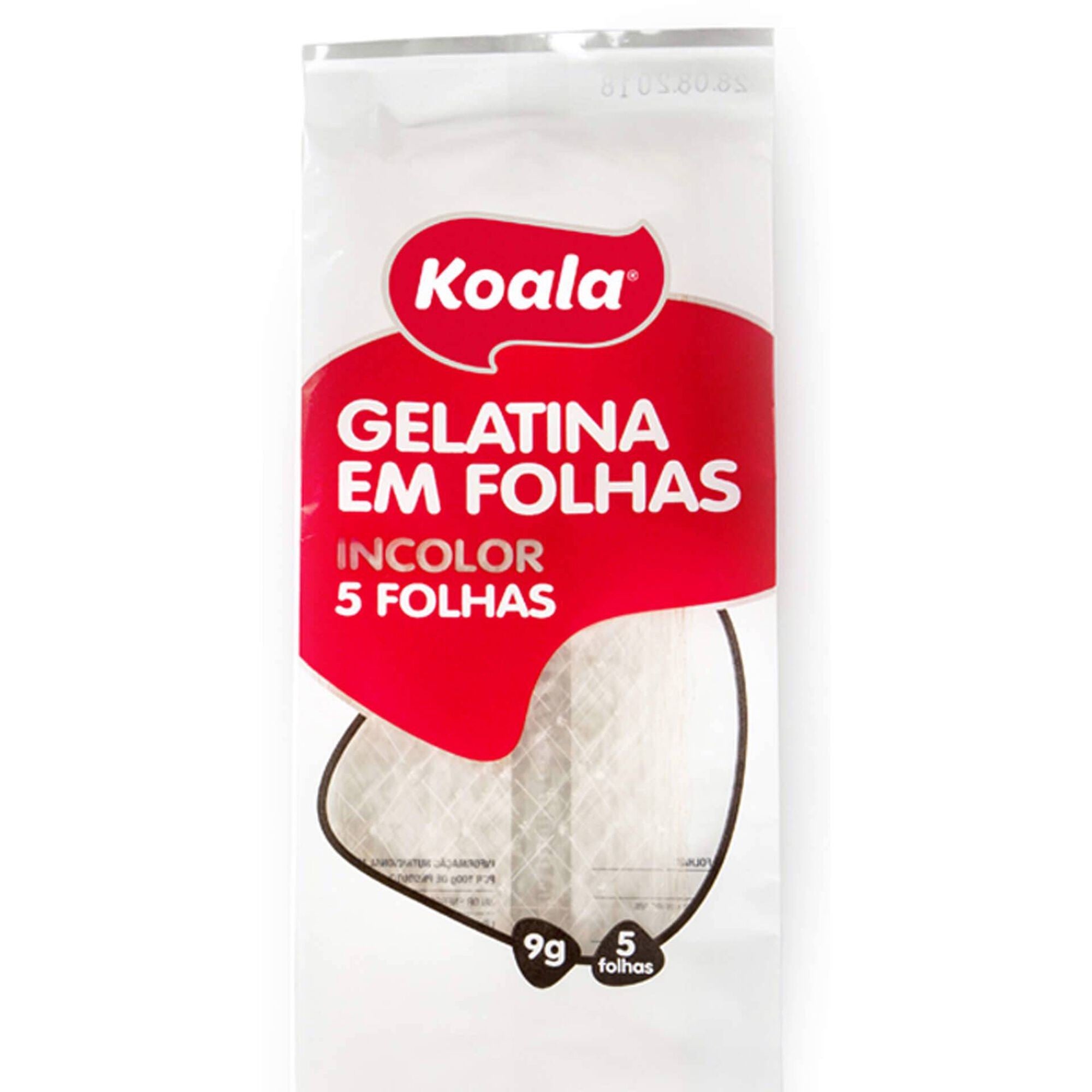 Gelatin Sheets Koala emb. 9 grams