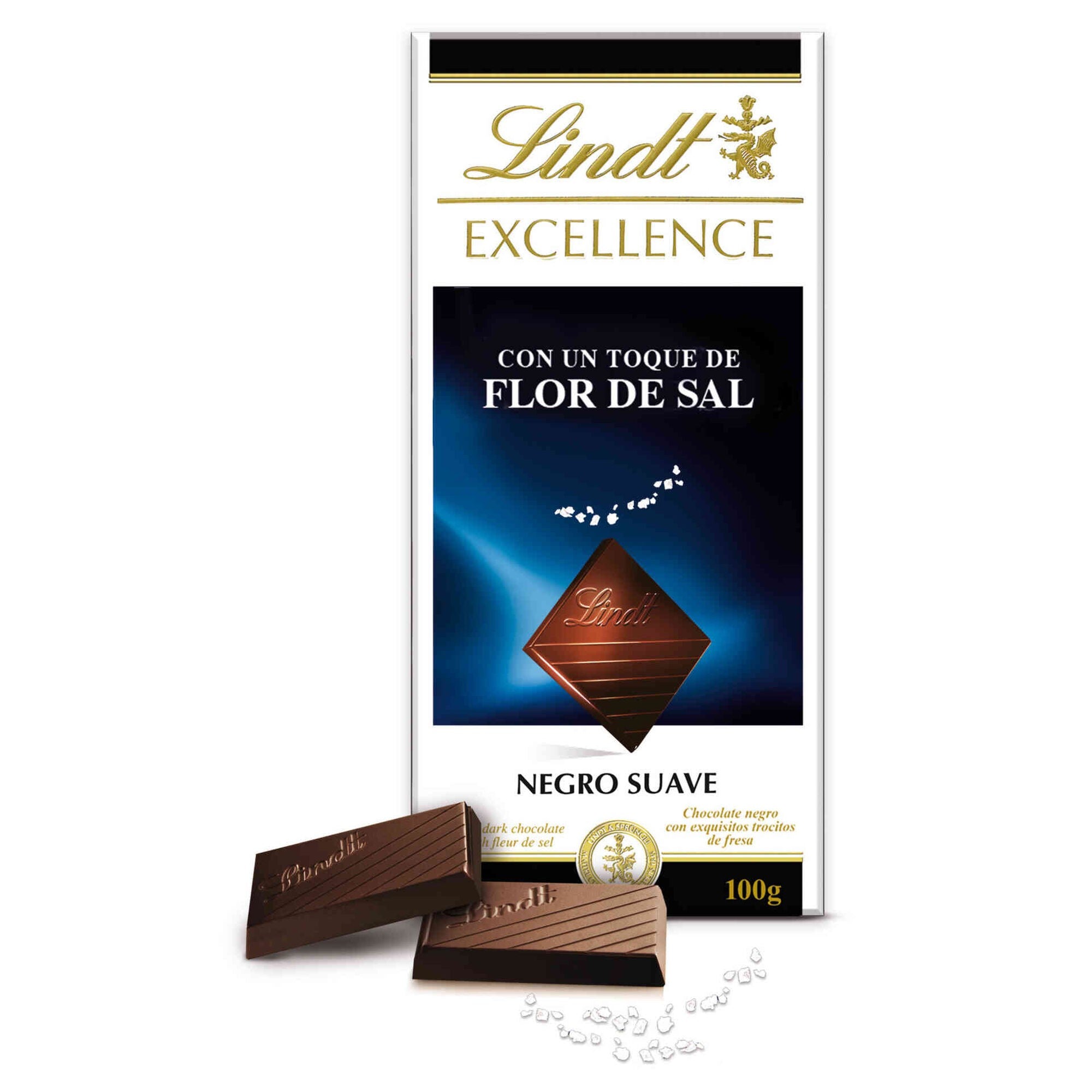 Lindt Excellence Dark Chocolate with a Touch of Sea Salt emb. 100g