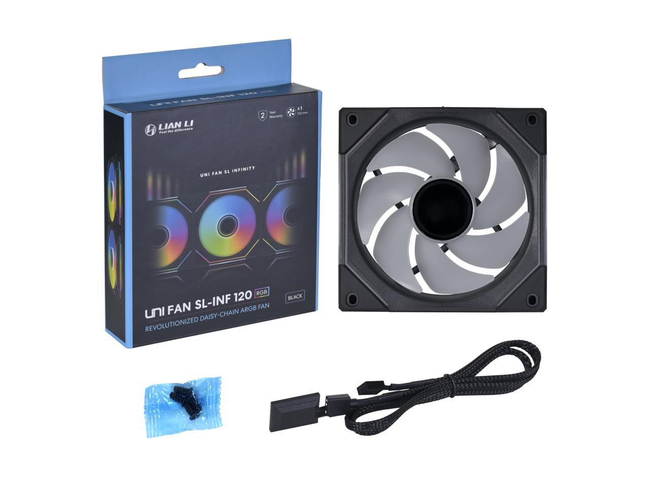 Lian Li UNI Fan SL Infinity 120 - BLACK - MULTIpack Bundles