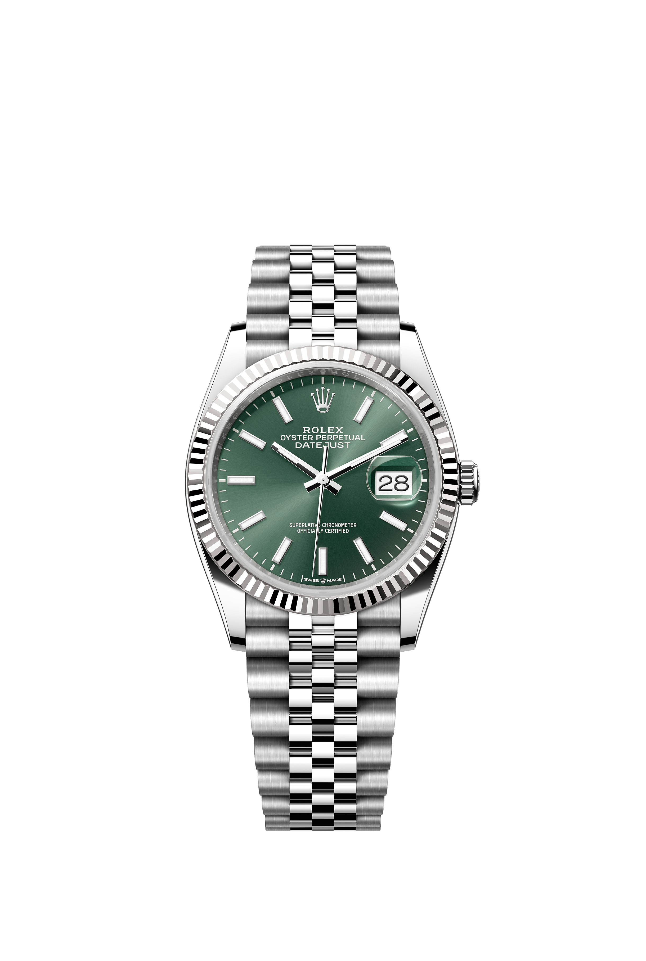 Rolex Datejust 36mm, Stainless Steel, Green, Jubilee, Ref# 126234-0051