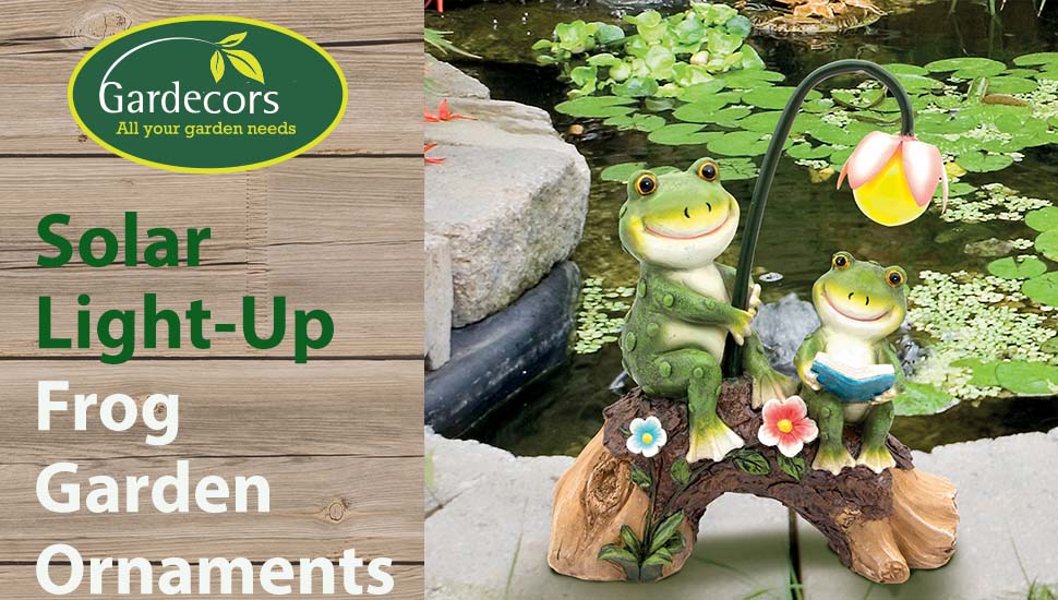 Solar Reading Frog Garden Ornaments Statues