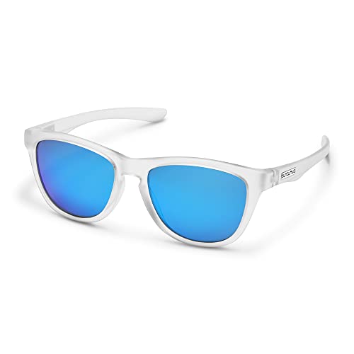 Suncloud Topsail Lifestyle Sunglasses - Matte Crystal | Polarized Blue Mirror