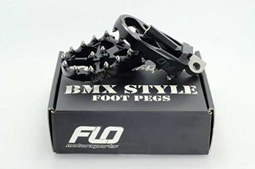 FLO Motorsports BMX Style Motorcycle Foot Pegs (FPEG-800V3BLK)