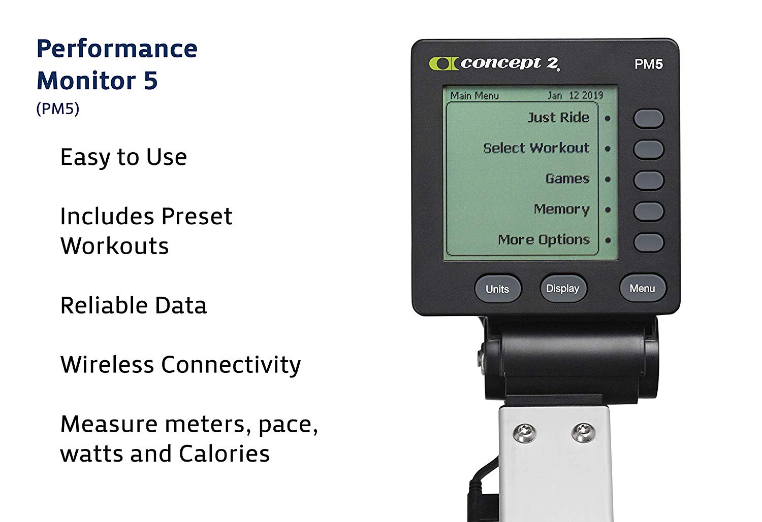 Concept2 BikeErg Stationary Exercise Bike with PM5 Monitor