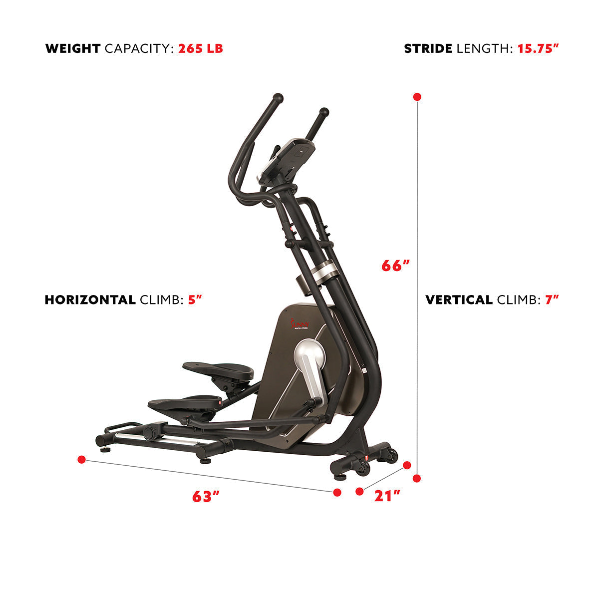 Circuit Zone Elliptical Trainer Machine w/ Heart Rate Monitoring