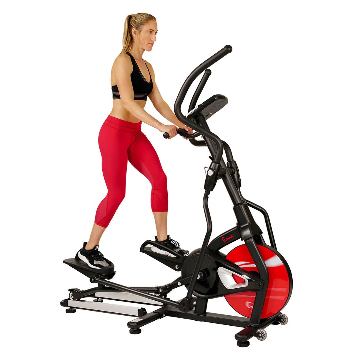 Stride Elliptical Machine Magnetic Fitness w/ Device Holder, LCD Monitor and Heart Rate Monitoring