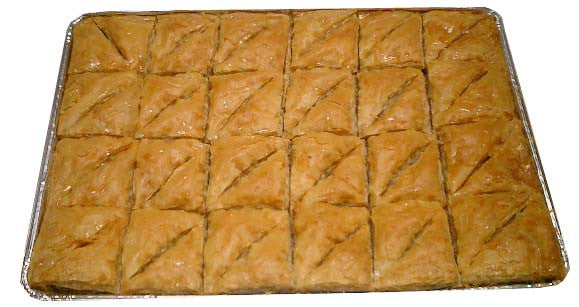 Baklava with Walnuts and Honey, TRAY, 48 Triangles