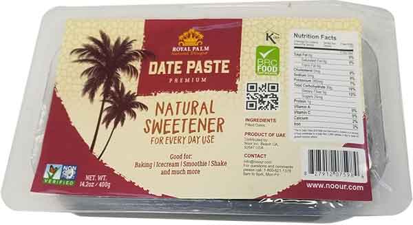 Date Paste Premium, Pitted Baking Dates (Royal Palm) 14.2 oz (400g)