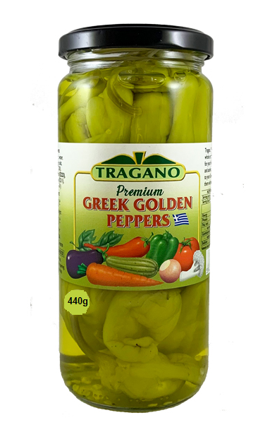 Greek Golden Peppers, Pepperoncini (Tragano) 440g