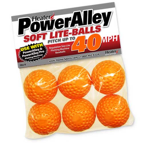 Heater Sports PowerAlley 40 MPH Orange Lite Baseballs HSO14