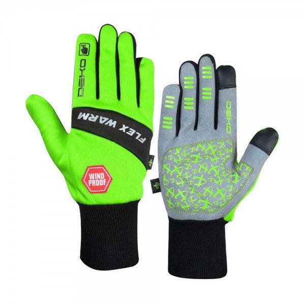 Winter Cycling Gloves - Flourescent Green