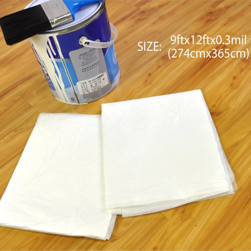 10 Piece Drop Cloth Sheet,Plastic Drop Cloth 9X12 Feet For Painting