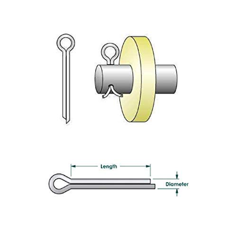 304 Stainless Steel Cotter Pin Assortment Set Value Kit,230 Pcs