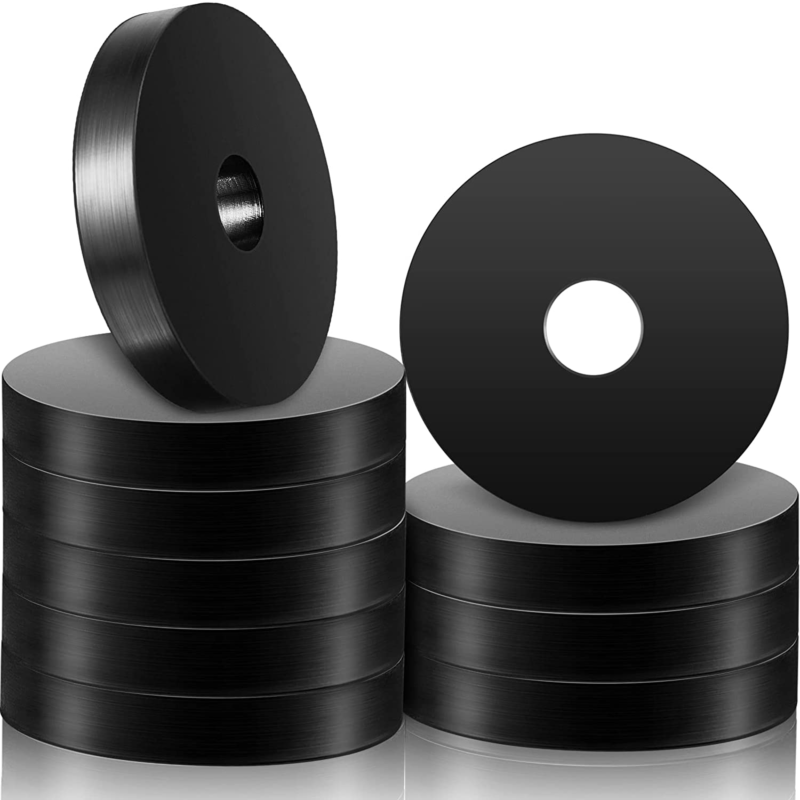 1 1/2 Inch OD X 3/8 Inch ID X 1/4 Inch Thickness Rubber Spacer Flat (10 Pieces)