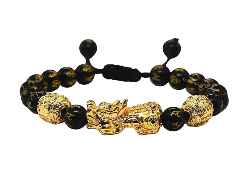 Feng Shui Black Obsidian Wealth Bracelet for Women