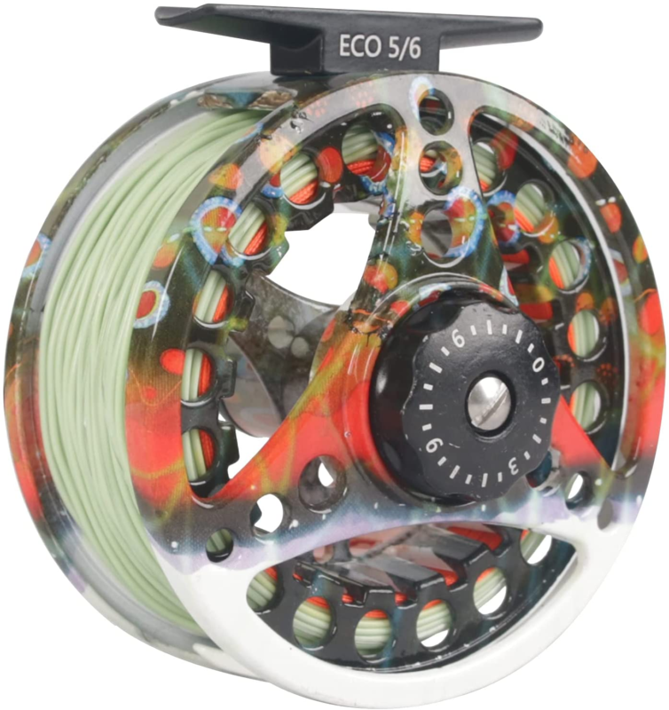 M MAXIMUMCATCH Maxcatch ECO Large Arbor Fly Fishing Reel, 5/6,  Pre-Loaded Fly R
