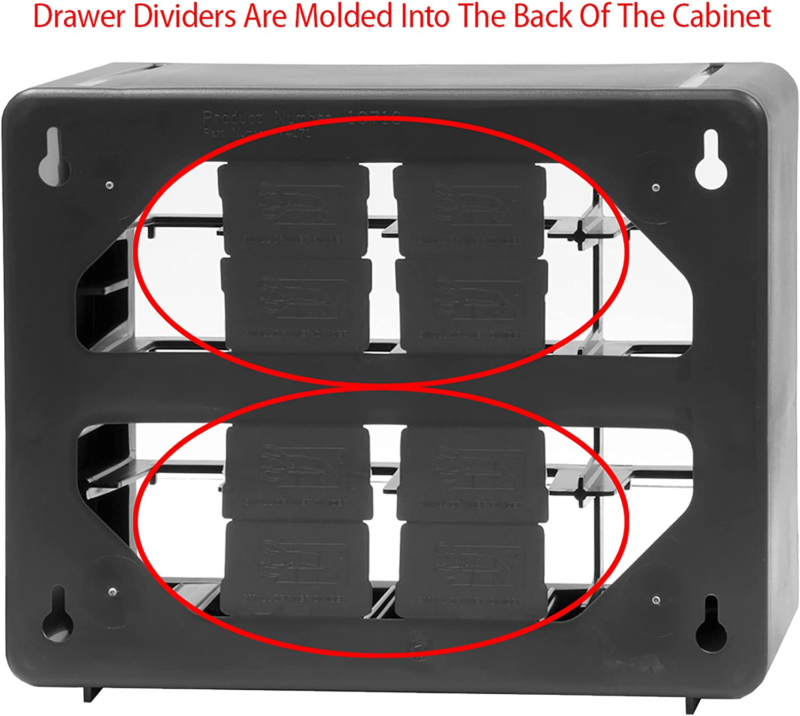 44 Drawer Plastic Parts Storage Hardware, 20-Inch W X 6.37