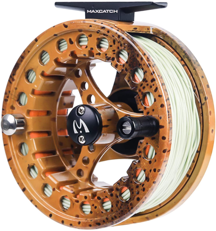 M MAXIMUMCATCH Maxcatch ECO Large Arbor Fly Fishing Reel, 5/6,  Pre-Loaded Fly R