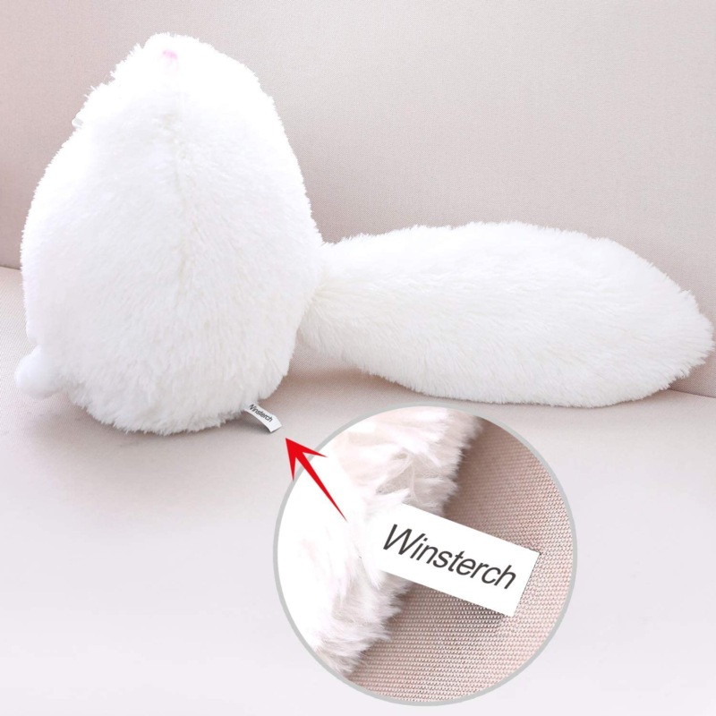 Winsterch Cat Stuffed Animal Toys,Kids Plush Cat Toy Birthday Gifts,Fat White Pl