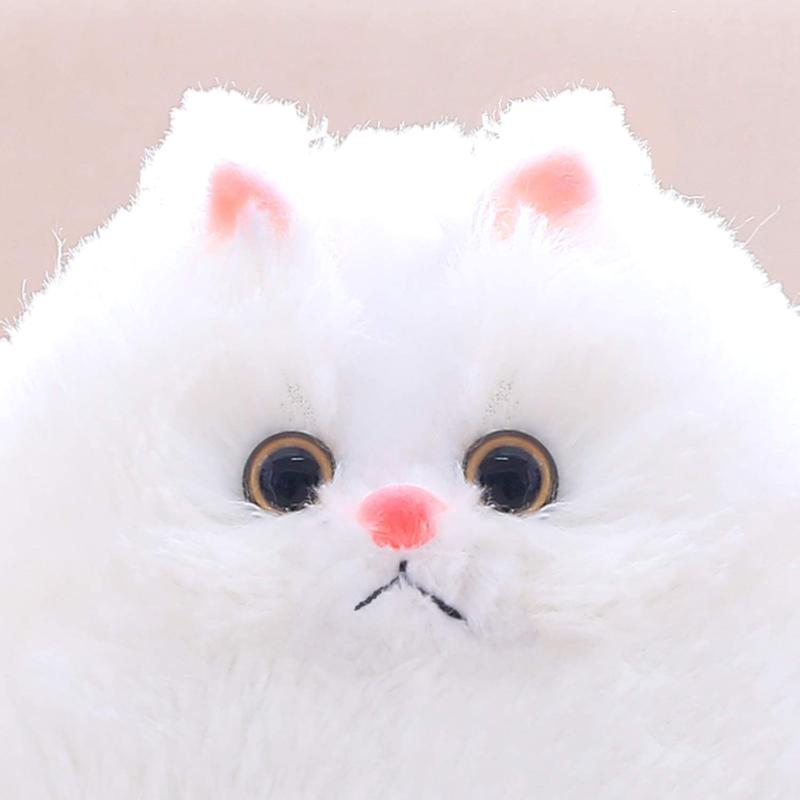 Winsterch Cat Stuffed Animal Toys,Kids Plush Cat Toy Birthday Gifts,Fat White Pl