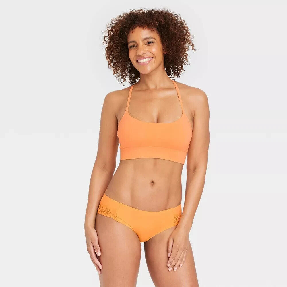 Womens Laser Cut Cheeky Underwear with Lace Auden Clementine M