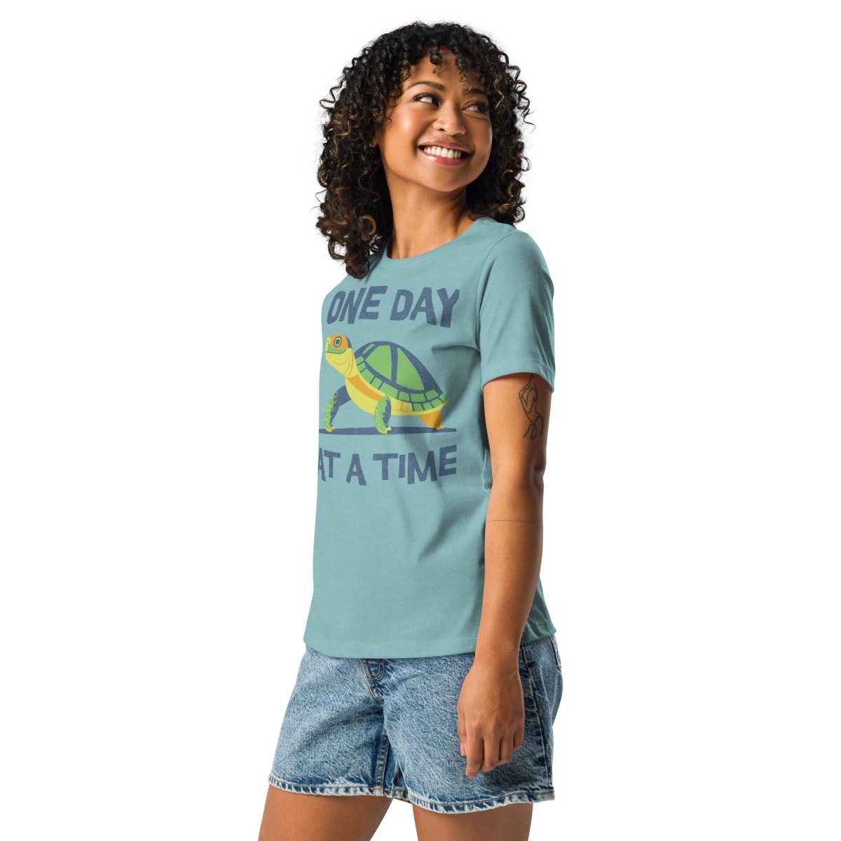 Steady Journey Turtle Relaxed Tee - Serene Sobriety Comfort