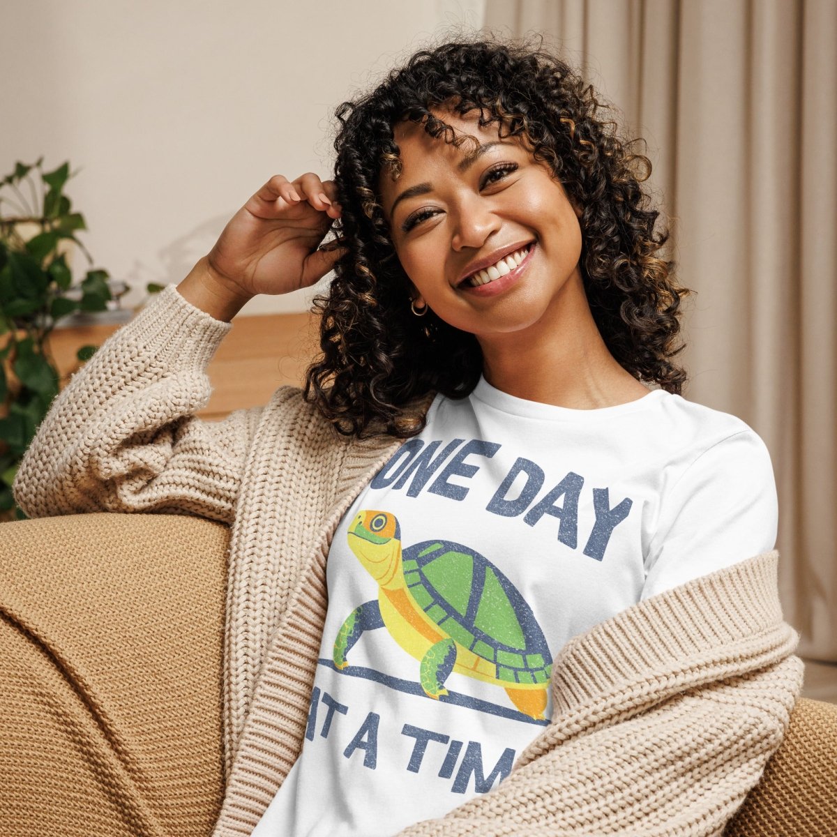 Steady Journey Turtle Relaxed Tee - Serene Sobriety Comfort