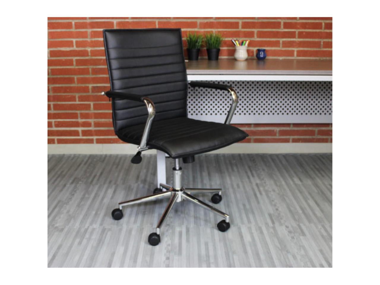 Boss Black Vinyl Hospitality Chair