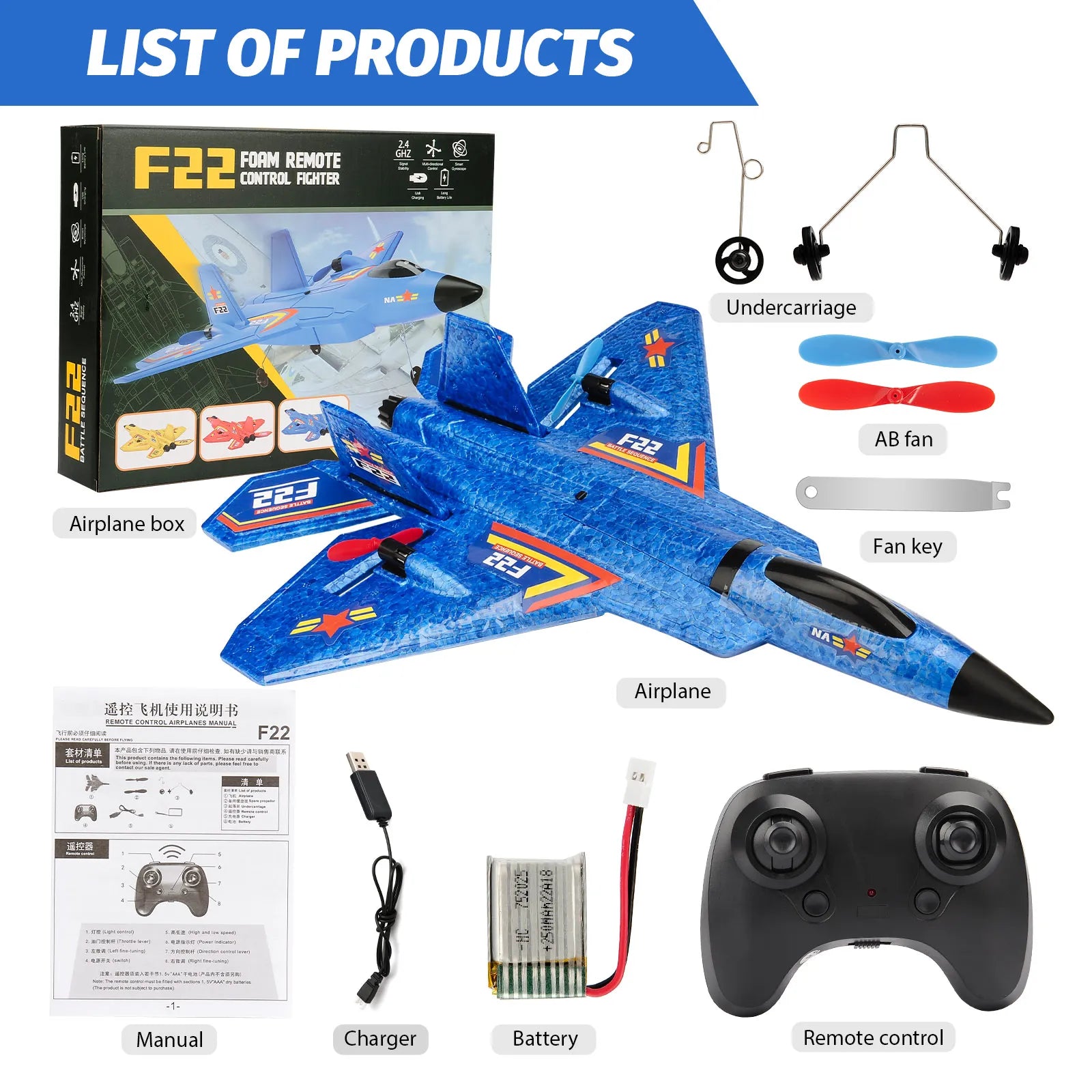 RC Foam F22 Raptor Remote Control aircraft 2.4G