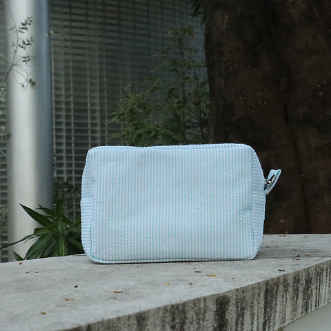 Seersucker on sale cosmetic bag