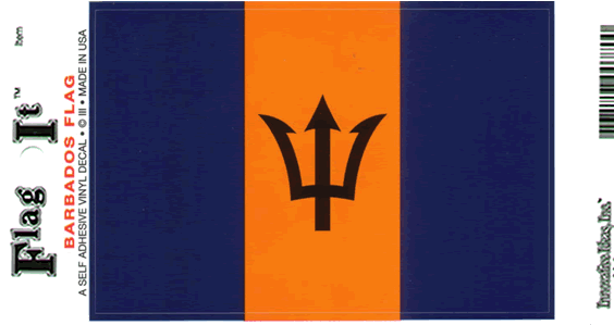 Barbados Flag Decal Sticker