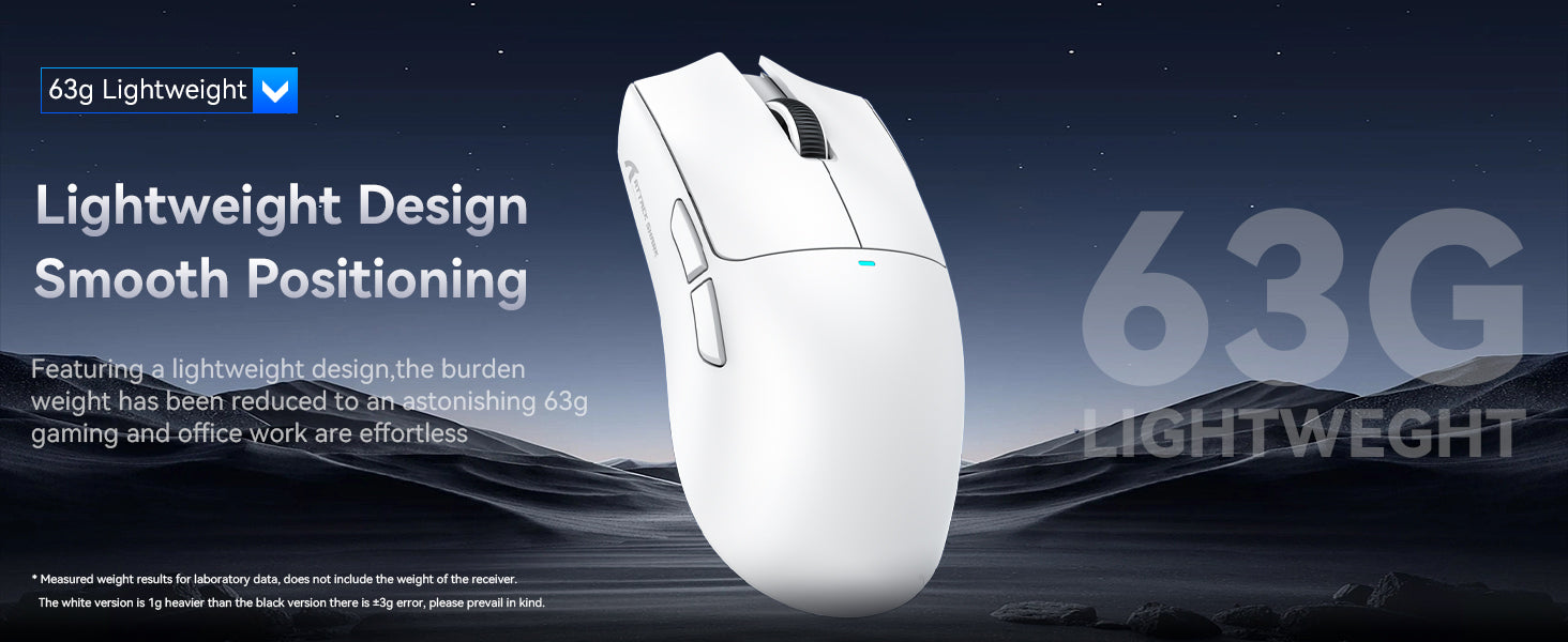 Attackshark X11 Wireless Gaming Mouse - High-Precision RGB, Ergonomic Design, and Customizable DPI for Gamers in Pakistan | Vortex Gears