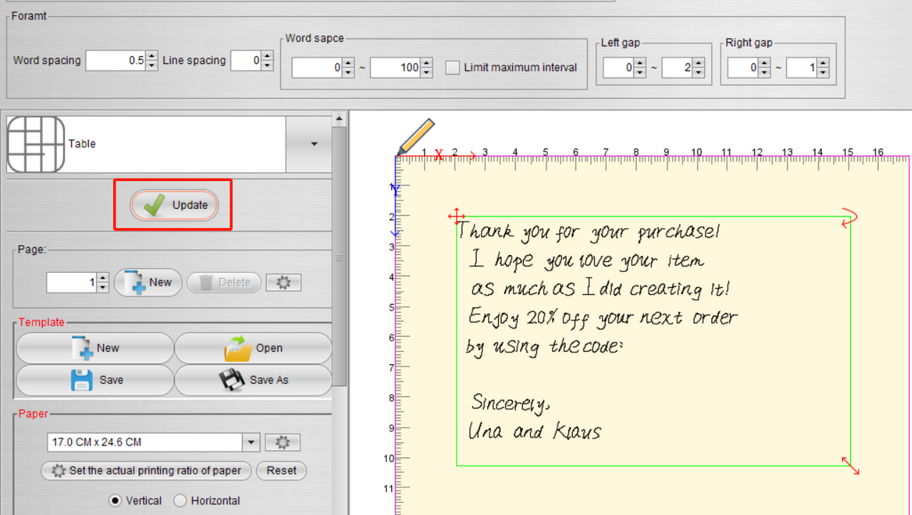 Crafting Envelope Contents