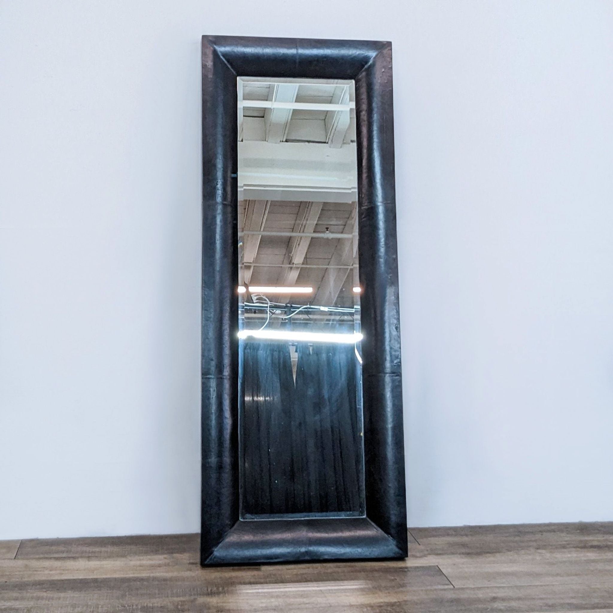 Leather Framed Full Length Wall Mirror