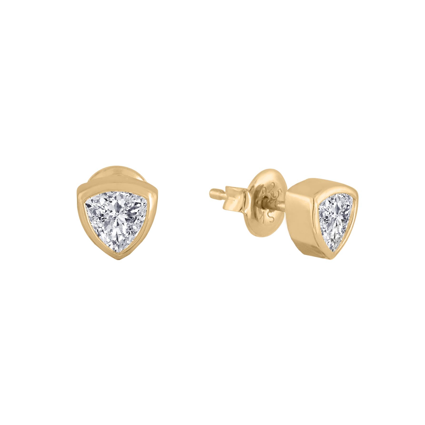 Lili Bezel Set Stud Earrings