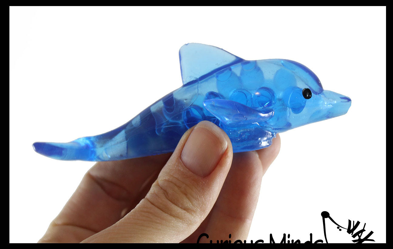 Mini Dolphin Water Bead Filled Squeeze Stress Ball  -  Sensory, Stress, Fidget Toy