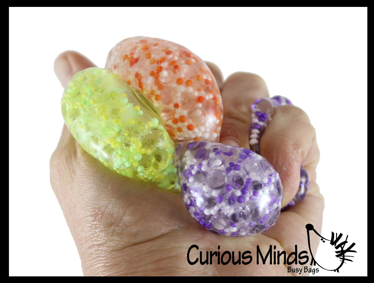 Set of 9 Mini Stress Balls - 3 Different Styles in 3 Packs - of Small Amazing 1.5