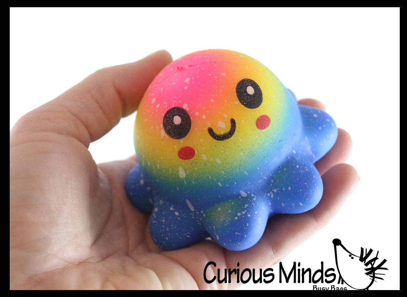 Octopus Rainbow Soft Fluff Doh - Filled Squeeze Stress Balls  -  Sensory, Stress, Fidget Toy Super Soft