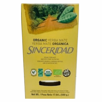 Organic Yerba Mate Sinceridad Net.Wt 500 Gr