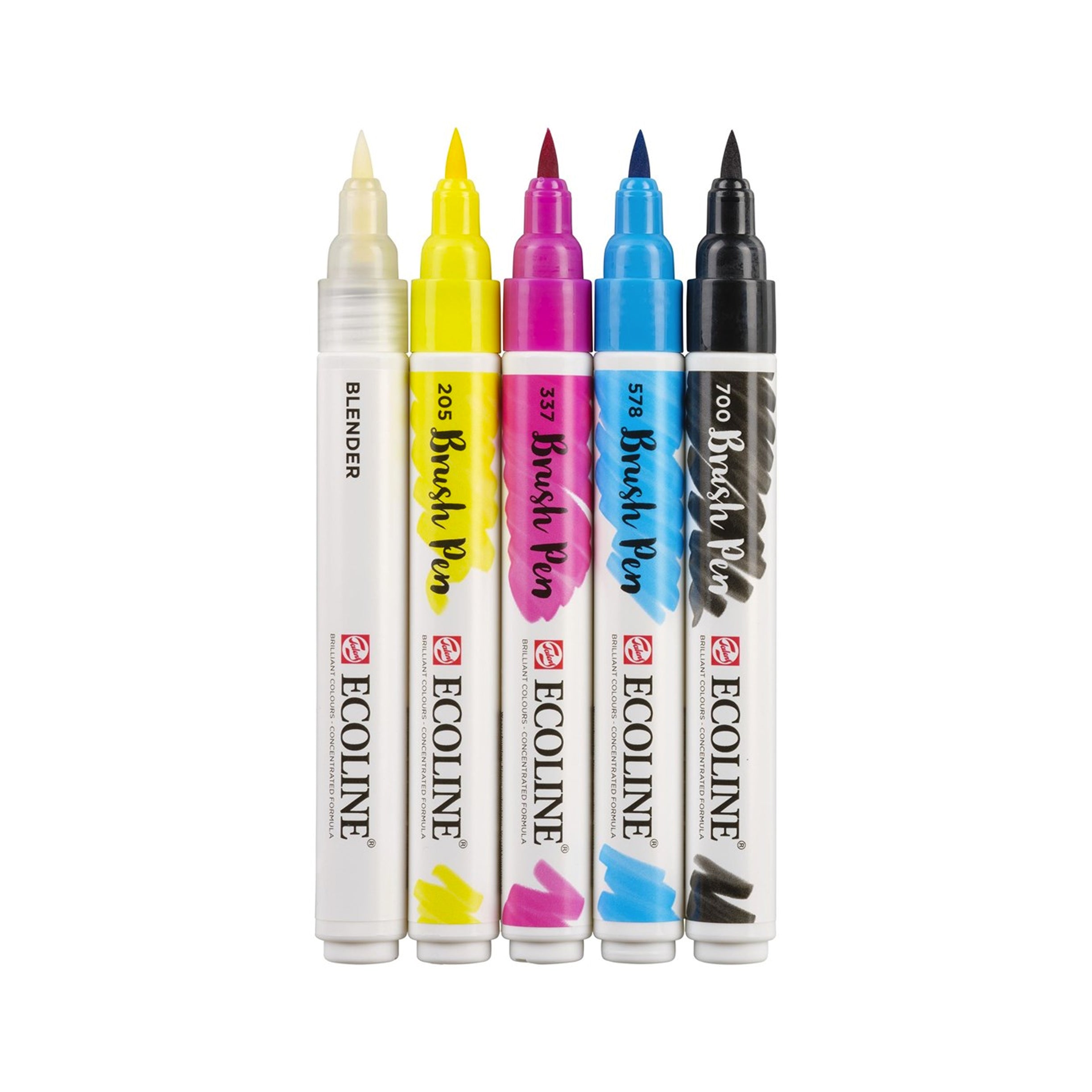 Royal Talens Ecoline Brush Pens, Primary Set of 5